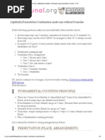 (Aptitude) Permutation Combination Made Easy Without Formulas Print PDF