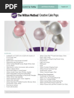 The Wilton Method - Creative Cake Pops - Supplies and Recipes