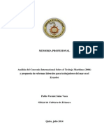 Analisis Del MLC-2006 y Propuesta de Reforma Al Codigo Laboral Del Ecuador para Incluir A Los Trabajadores Del Mar en El Nuevo Codigo Laboral PDF