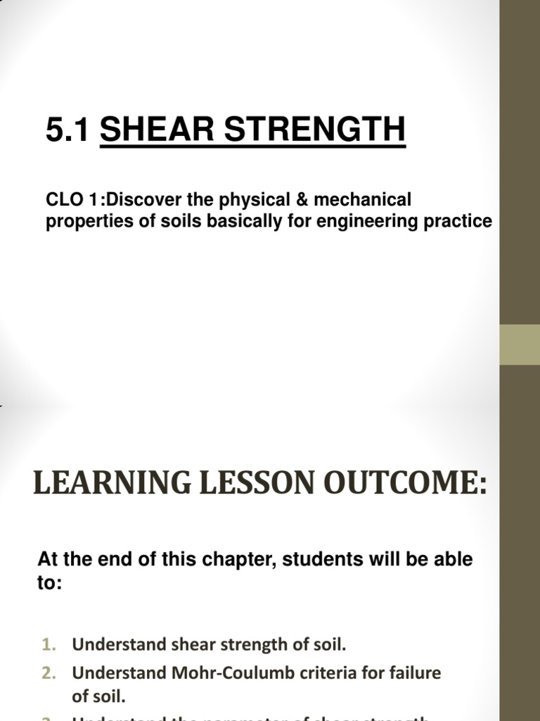 Shear Strength of Soil Explained | PDF | Soil | Strength Of Materials