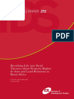 Breathing Life Into Dead Theories About Property Rights C. NYAMBU