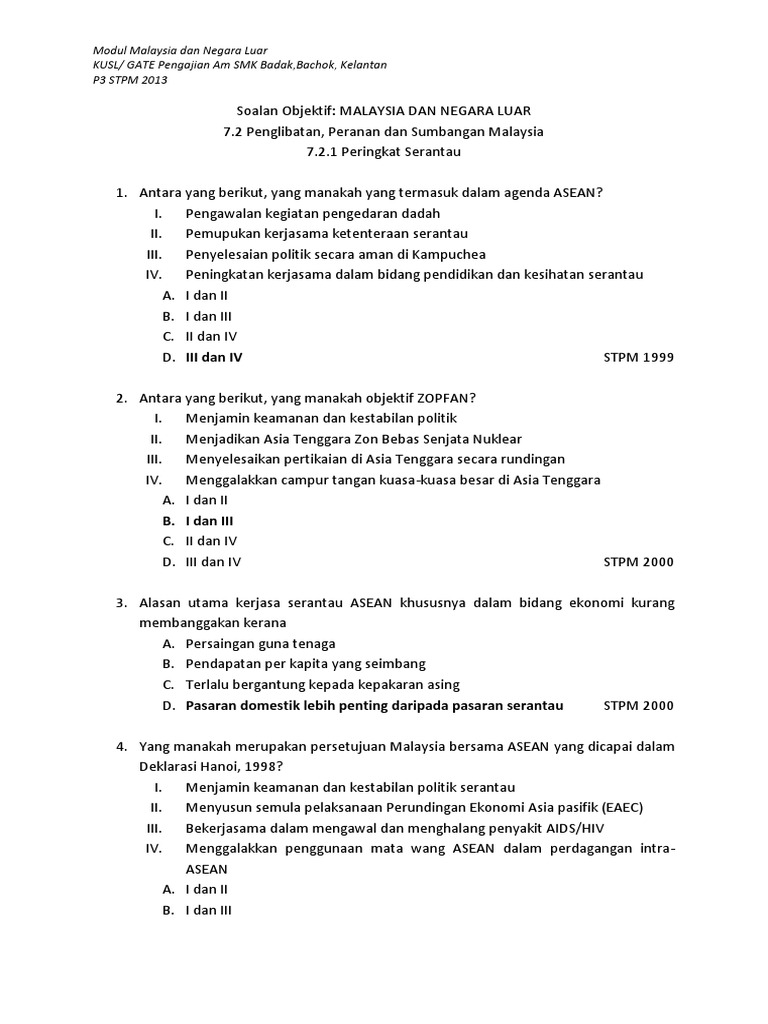 Hubungan Serantau Pdf