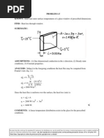 Heat and Mass Transfer Example Problems