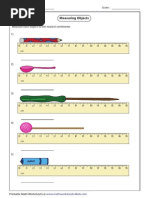 Measuring Objects: Measure Each Object To The Nearest Centimeter