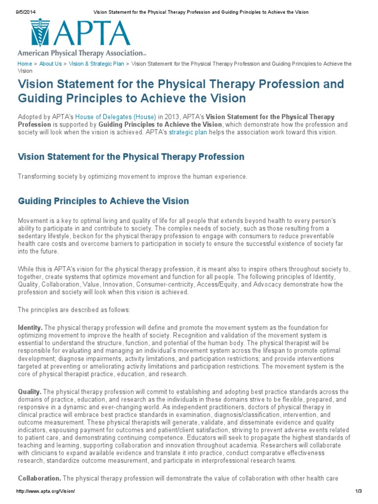 physical therapy personal statement