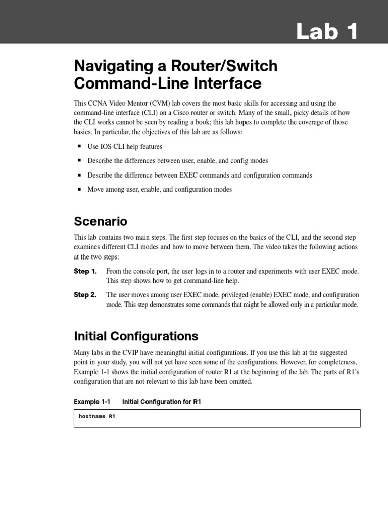 Navigating the Cisco IOS Command-Line Interface: An Introduction to ...
