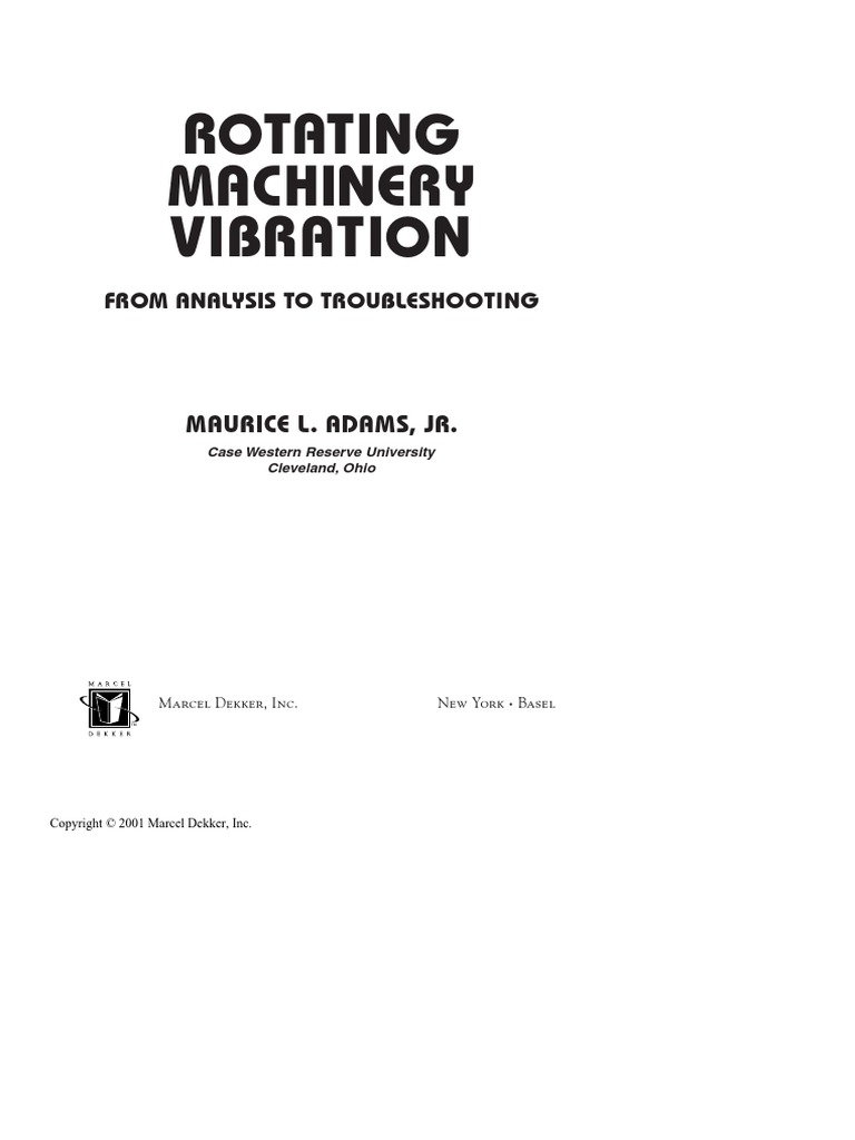 Rotating Machinery Vibration | PDF