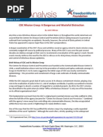 Download FreedomWorks Issue Analysis - CDC Mission Creep A Dangerous and Wasteful Distraction by Joshua Withrow SN242437507 doc pdf