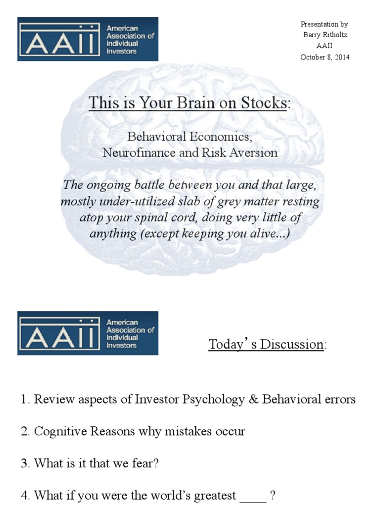 AAII Brain On Stocks Presentsation NYC 2014 PDF Behavioral