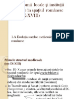 Autonomii Locale Și Instituții Centrale În Spațiul Românesc