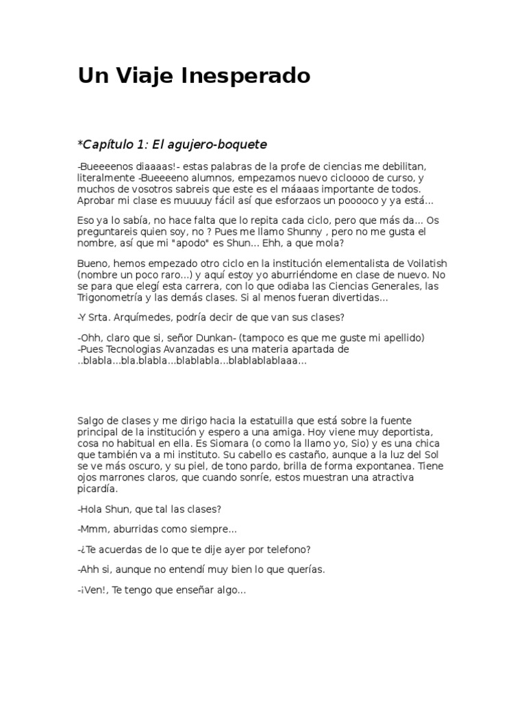 Un Viaje Inesperado PDF Ocio