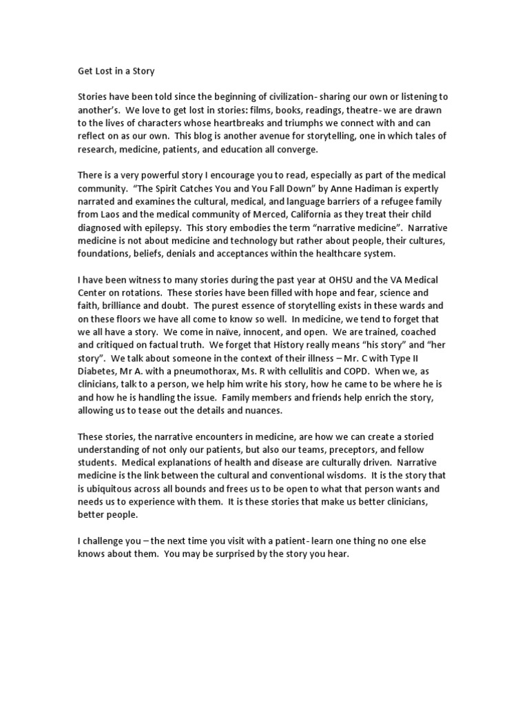 get lost in a story Narrative Storytelling