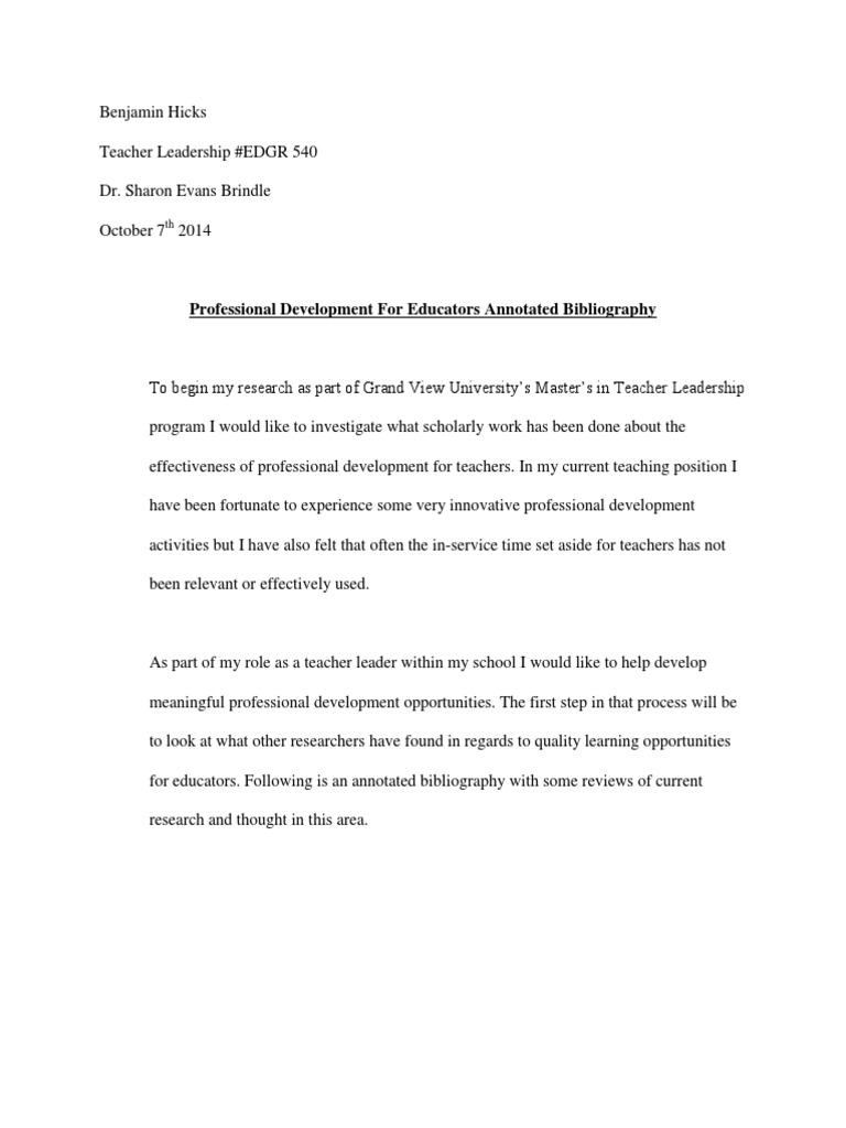 Effective Professional Development for Educators | PDF | Teachers ...