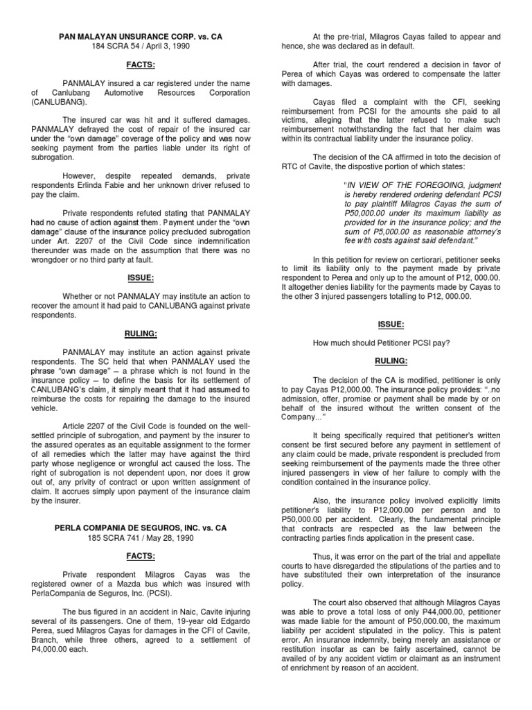 Law Cases Insurance Surety Bond