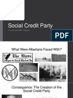Social Credit Party: A "Cause and Effect" Analysis