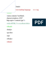 Hyper Text Markup Language Tag