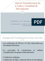 Analogía Entre La Transferencia de Masa, de