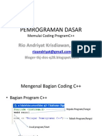 Memulai Coding Program C++ P3 ku