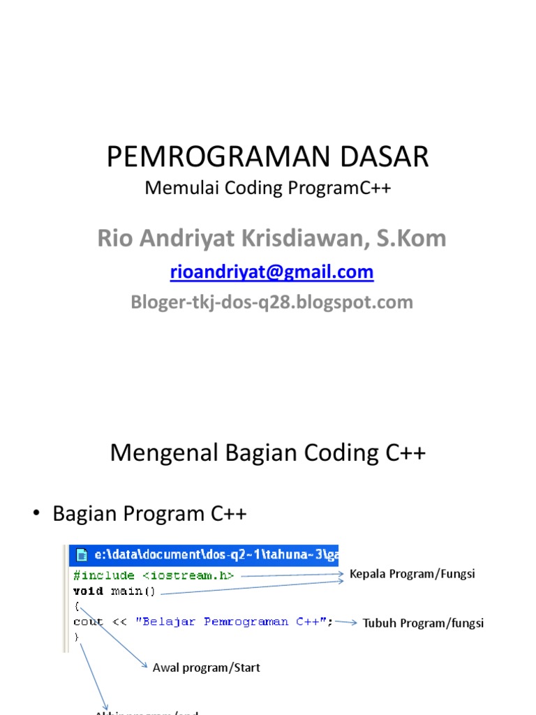 Dasar Pemrograman C++ untuk Pemula | PDF | Komputer