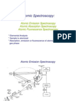 Atomic Spectroscopy:: Atomic Emission Spectroscopy Atomic Absorption Spectroscopy Atomic Fluorescence Spectros