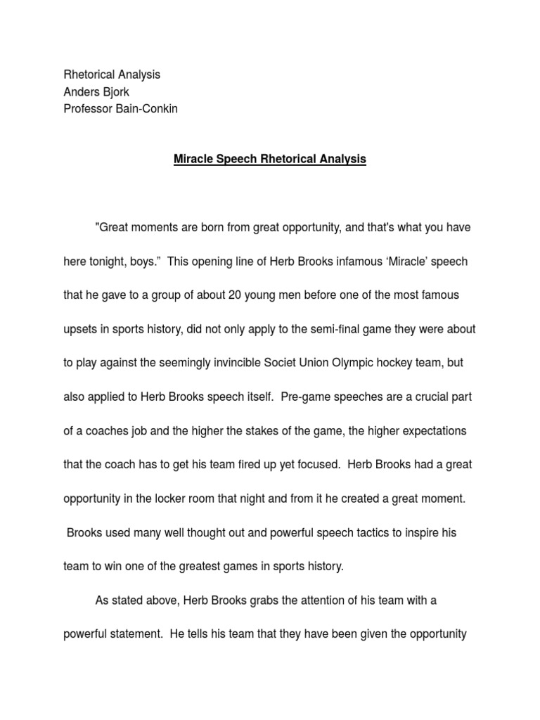 Miracle Speech Rhetorical Analysis | PDF | Games \u0026 Activities | Religion \u0026  Spirituality, image size:768x1024
