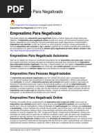 Emprestimo Para Negativado