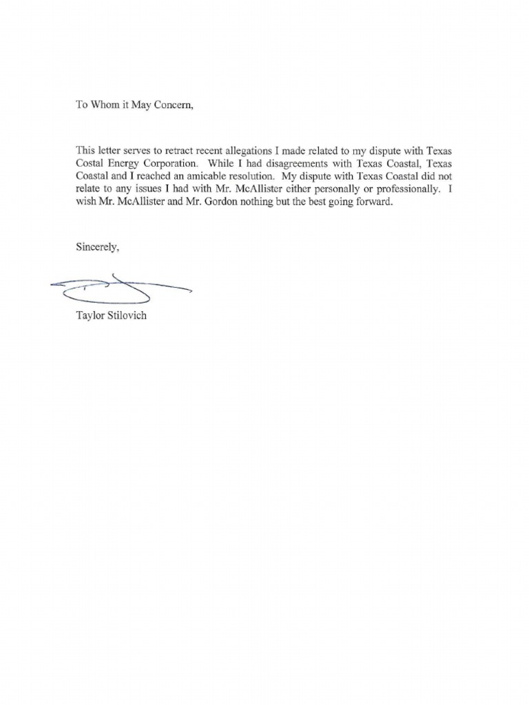 Clarification Letter | PDF