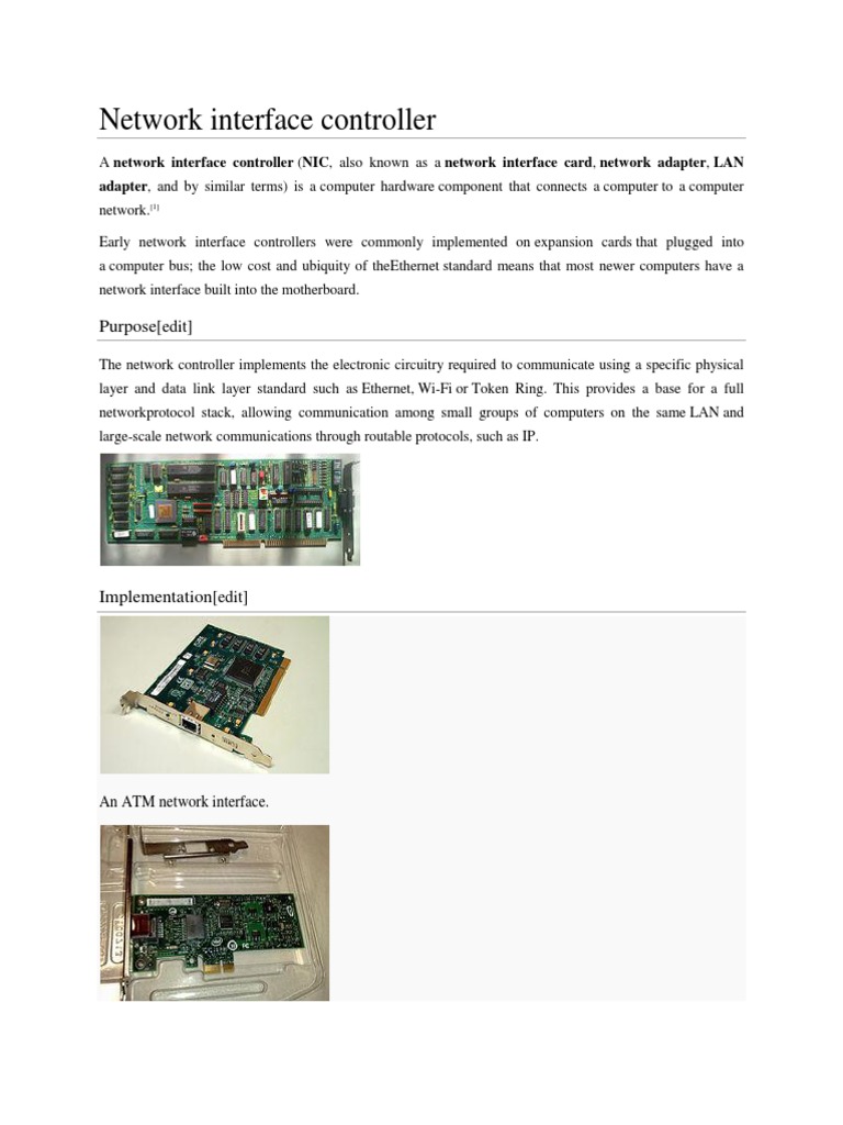 Network Interface Controller | PDF | Network Interface Controller ...