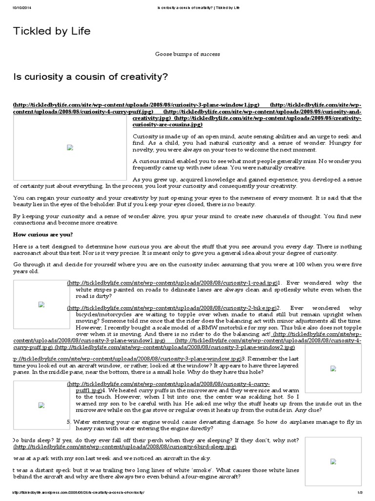 Curiosity's Role in Boosting Creativity | PDF | Curiosity