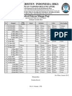 Contoh Jadwal Pelayan Minggu Pagi