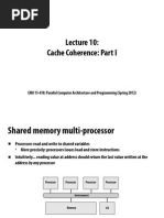 Cache Coherence: Part I: CMU 15-418: Parallel Computer Architecture and Programming (Spring 2012)