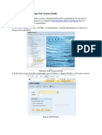 How To Import and Maintain Profile