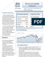 Procter & Gamble: Recommendation: Long Term Buy