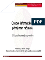 Osnove Informatike 2 - Razvoj Informacijskog Društva