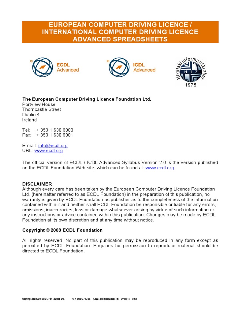 European Computer Driving Licence / International Computer Driving ...