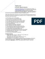 Adolescent Relationship Scales Questionnaire