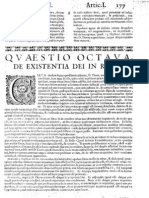 CT [1654 Ed.] t1 - 13 - Quaestio 8, De Existentia Dei in Rebus