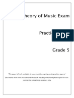 Music Theory Practice Paper Grade 5