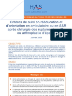 Reco HAS Épaule - Résumé PDF