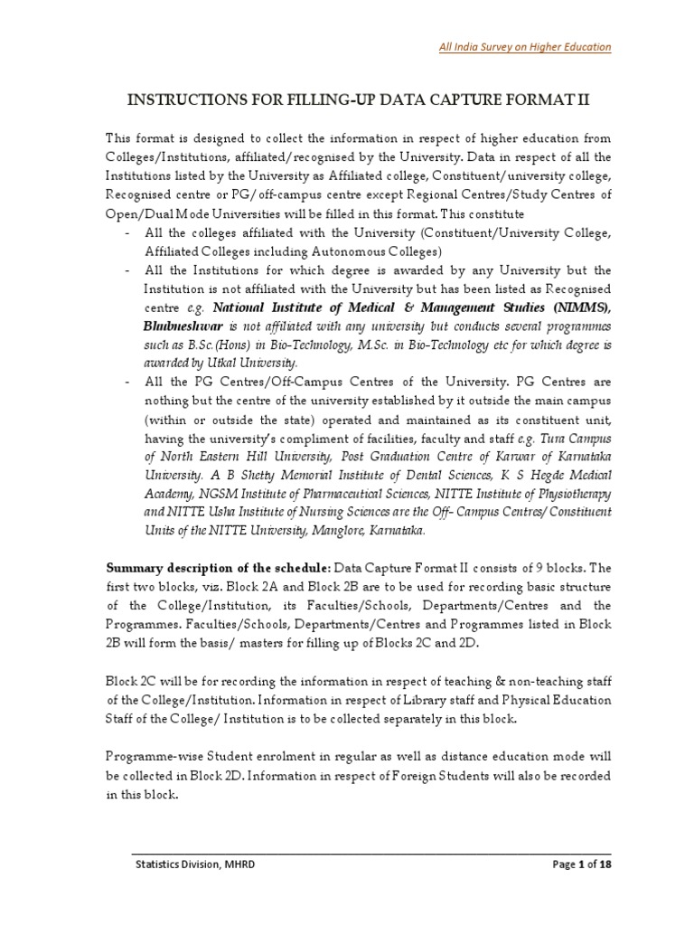 Instruction For Filling DCF-II | PDF | Business