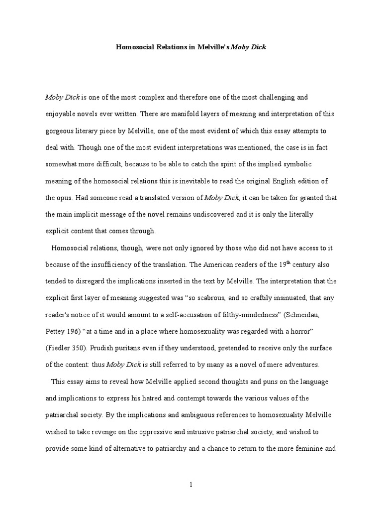 Free Moby Dick Essay Examples and Topic Ideas on GraduateWay