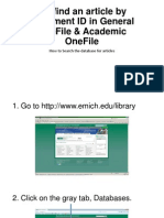 To Find an Article by Document ID