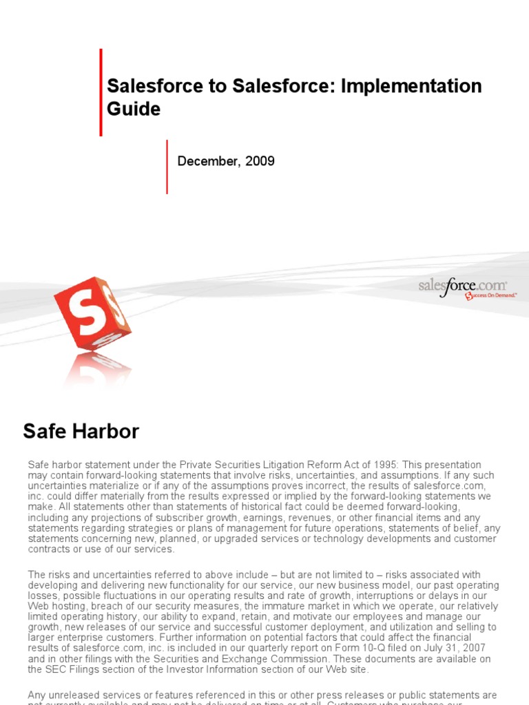 Salesforce to Salesforce Implementation Guide | PDF | Salesforce.Com ...