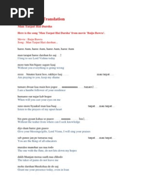 Hindi Lyrics Translation Bollywood