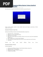 Download Cara Install dan Registrasi Billing Explorer Terbaru DeskPro8 Windows 7  Vista 2010docx by Witarsa SN242542502 doc pdf