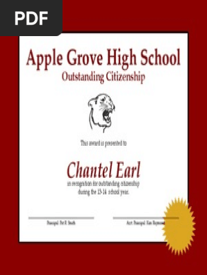 Award Certificate