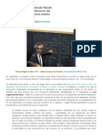 Thomas Nagel, El Renombrado Filósofo Ateo, Anuncia - Los Defensores Del Diseño Inteligente Merecen Nuestra Gratitud PDF