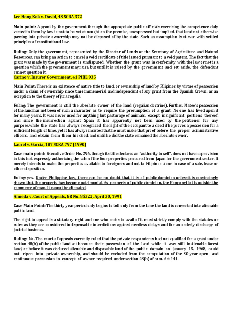 Case Main Point | PDF