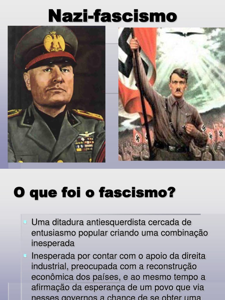 Nazifascismo: História e Características | PDF | Adolf Hitler | Nazismo