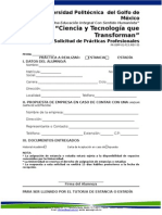 Formato Solicitud de Practicas Profesionales PR-SSPP-01-F13 REV 05